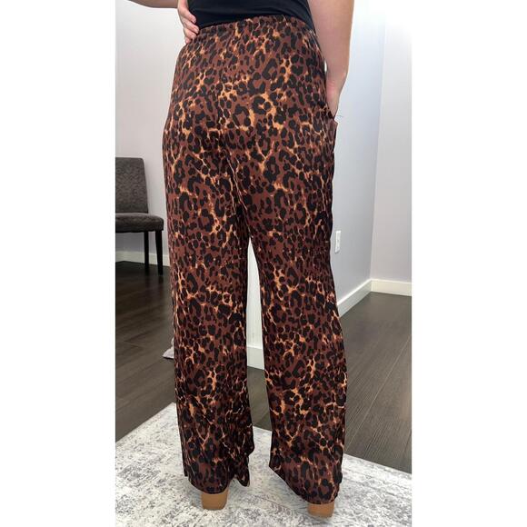 NEW DEX on the prowl satin joggers in leopard - Picture 3 of 6